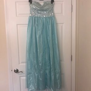 Sequence and tulle Prom dress